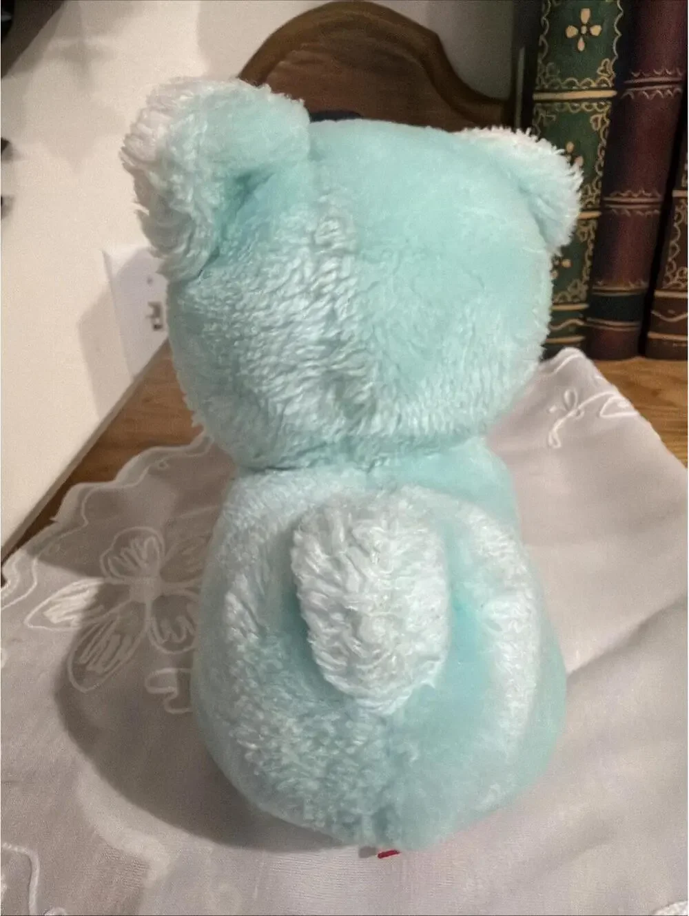 Rare Gund Vtg Disney Winnie the Pooh Bear Squeaker Plush 6” Blue Sears 1960s - Picture 4 of 10